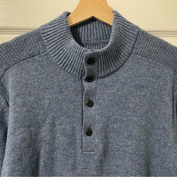 NWT GAP Factory Blue Button Up Sweater - size L - Picture 2 of 8